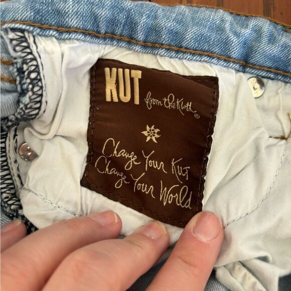 Kut from the kloth distressed Mia toothpick skinny jeans size 16 91% cotton - Picture 2 of 9